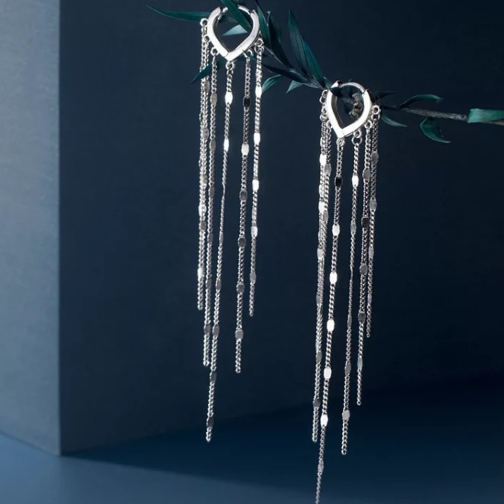 🤍Insta earrings dangle earrings white gold plated  earrings